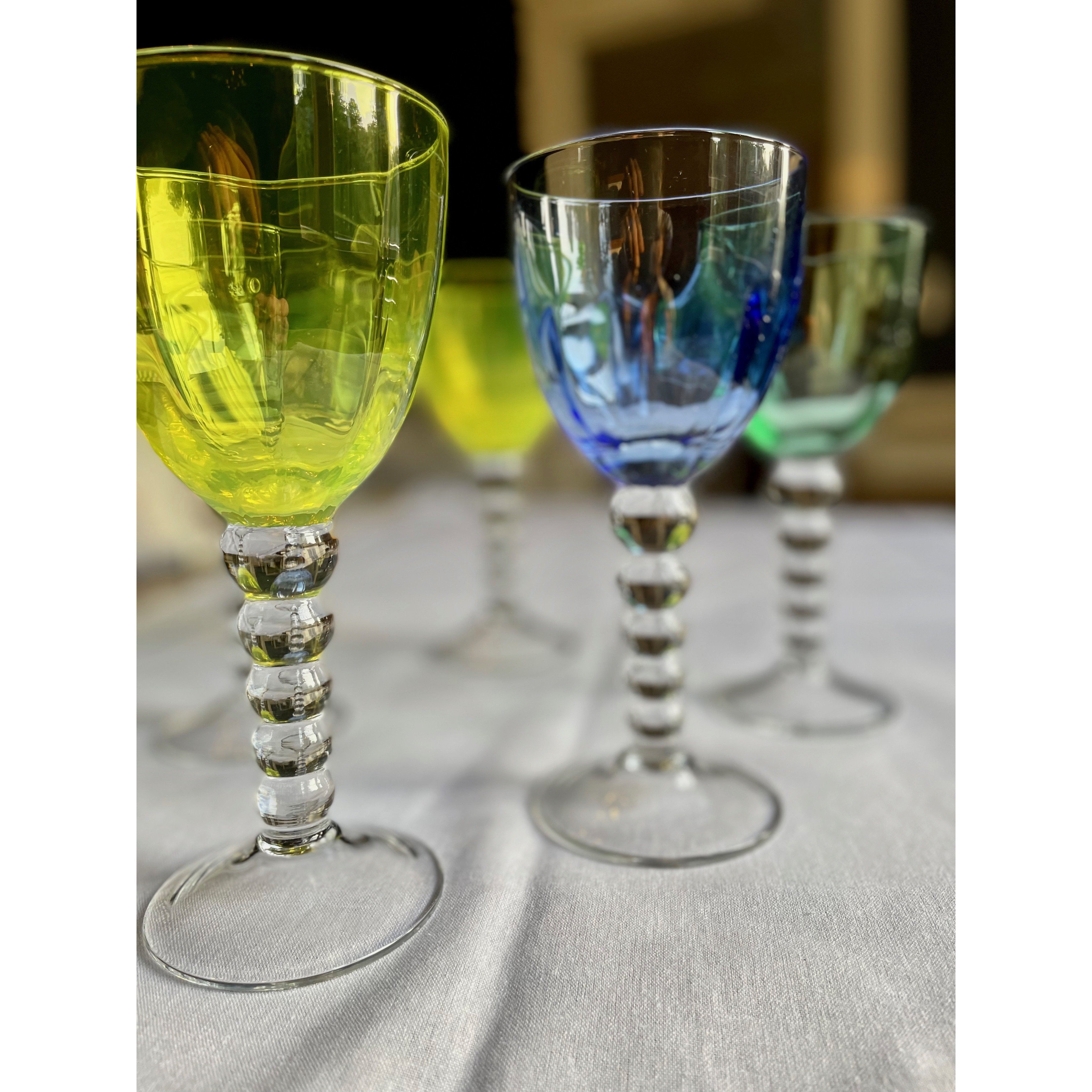 Vintage Colored Glasses, Early Anthropologie